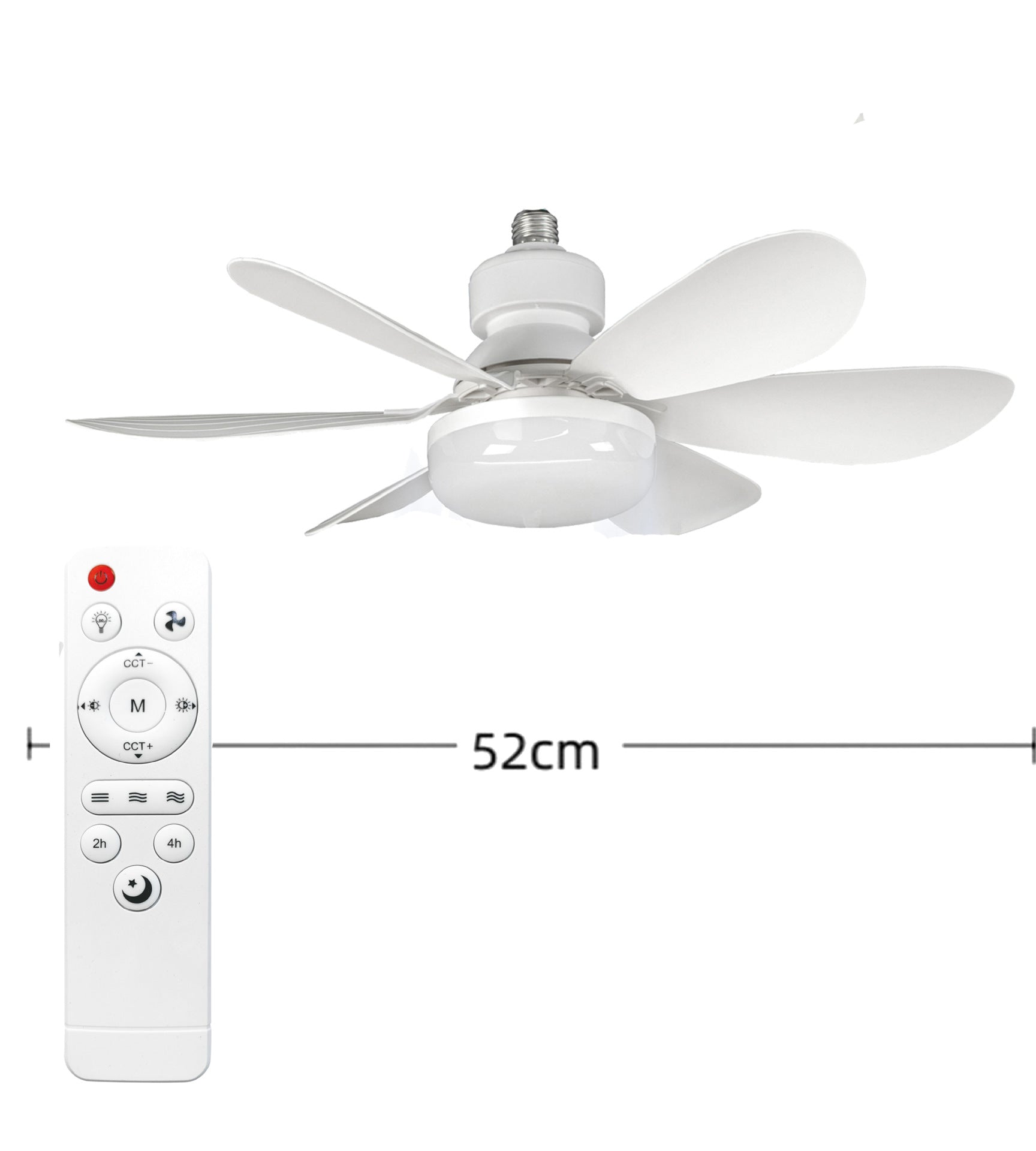 Lampe ventilateur 40 W avec télécommande compacte