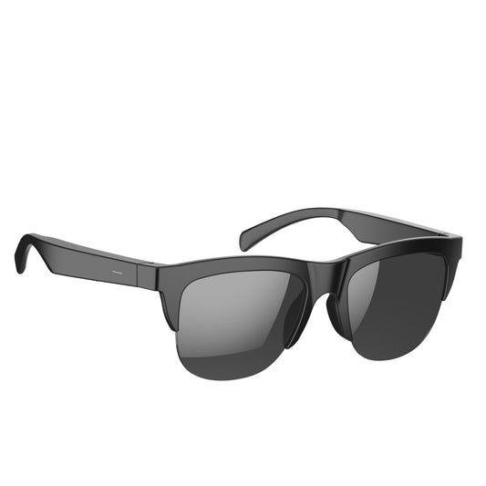 Lunettes audio Bluetooth noires avec verres fumés